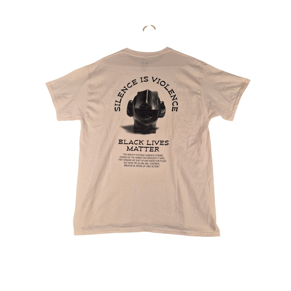18 East AllCapStudio What You Allow Will Continue Graphic T-Shirt Cream Large